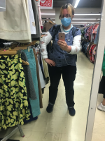 Mirror selfie of me modeling clothes I previously purchased. 